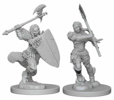 Half-Orc Female Barbarian Pathfinder Battles Deep Cuts Wizkids WZK72614