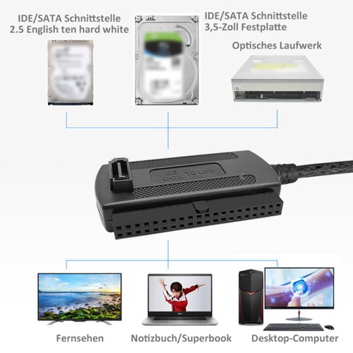 USB 2.0 to IDE/SATA 2.5\" 3.5\" Hard Drive Disk HDD Converter Adapter Cable New - Bild 12 von 13