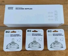 3 x Comotomo Replacement Silicone Slow, Med And Fast Flow 0-6 Month 2 Each