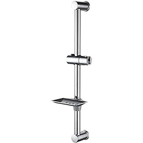 Shower Riser Rail, Wall Mounted Shower Slide Bar with Soap Dish Bracket Chrome eBay