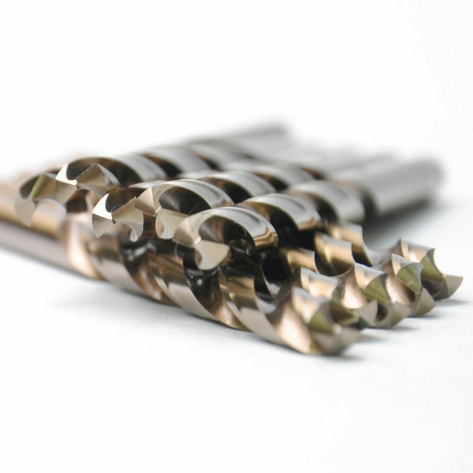 Drillforce 1/16"-1/2" Cobalt Drill Bit Set HSS M35 Jobber Length Metal ...