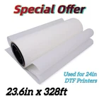 23.6" x 328ft DTF Film Roll Warm Peel Soft Double Sided For 24in DTF Printer