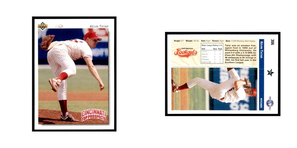 Kevin Tatar 1992 Upper Deck Minor League #306 Baseball Cards Baseball Card NM - Image 3 of 3