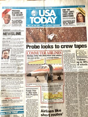 American Eagle ATR Plane (2)  Crashes 1994 - Indiana and NC - News Article/Clips