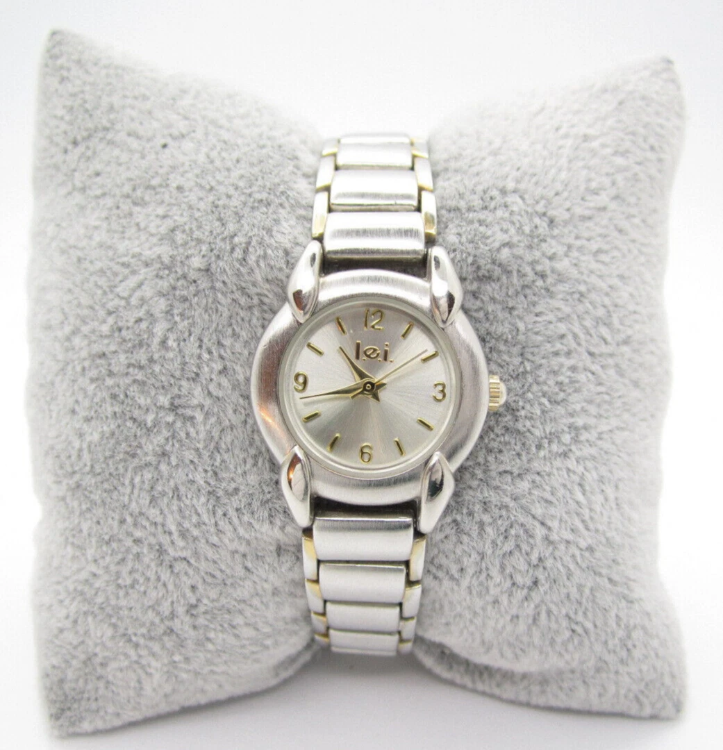 l.e.i. Watch Women’s New Battery Silver Tone Two Chains Band Adjustable New Bat LEI Women Wristwatches for sale | eBay main image 3