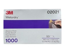 3m Wetordry Abrasive Sandpaper Sheet 02021 2021 1000 Grit 50 Count