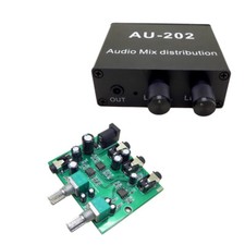 HiFi 2-IN-2-OUT Stereo Audio Distributor Mini Sound Mixer Headphone Amplifier
