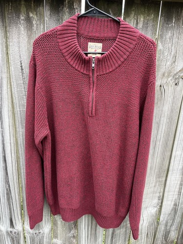 Redhead Mens XL Color Red Button Down 