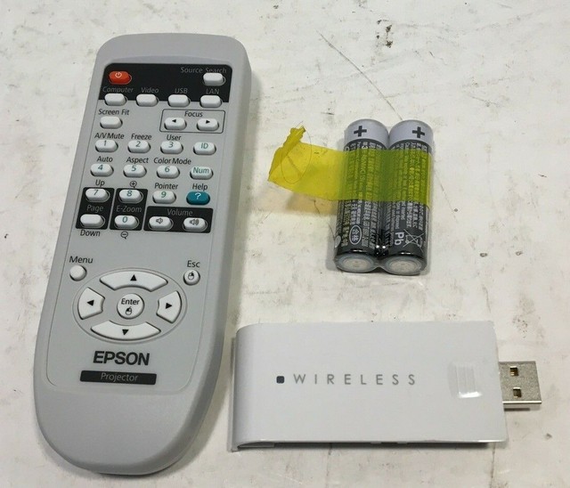 Epson 151944200 Projector Remote W/ Wireless Adapter n Batteries *nw/ob