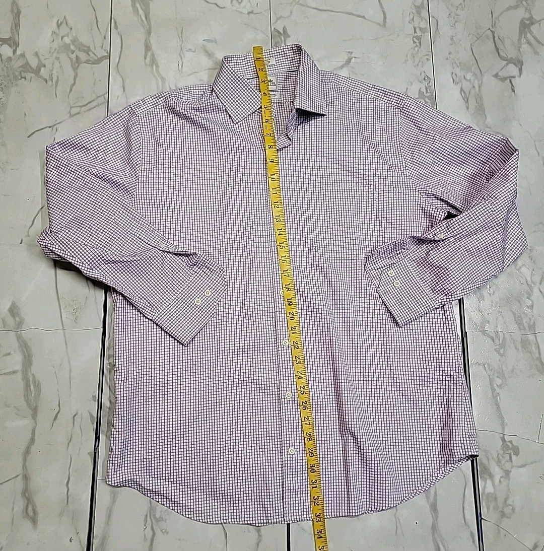 Peter Millar Nanoluxe Performance Gingham Purple … - image 3