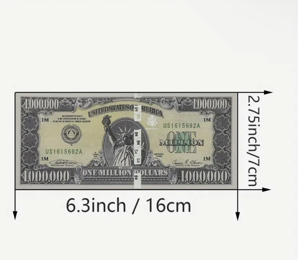 $1,000,000 One Million Dollar Bill Novelty Collectible Money USA -Ships Same Day - Image 4 of 4