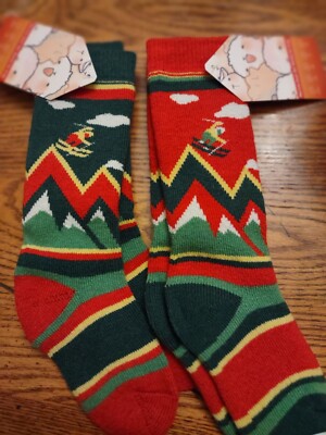 2 Pairs of Merino Wool Winter Socks - New-Ages 5-8 /Boxed