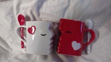 Kissing Mugs Set, Anniversary Wedding Gifts, Exquisitely Crafted Two Cups