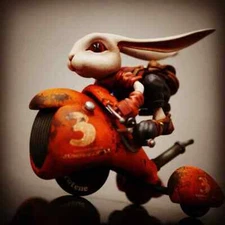 1/20 resin figures model Rabbits and motorcycles unassembled Unpainted