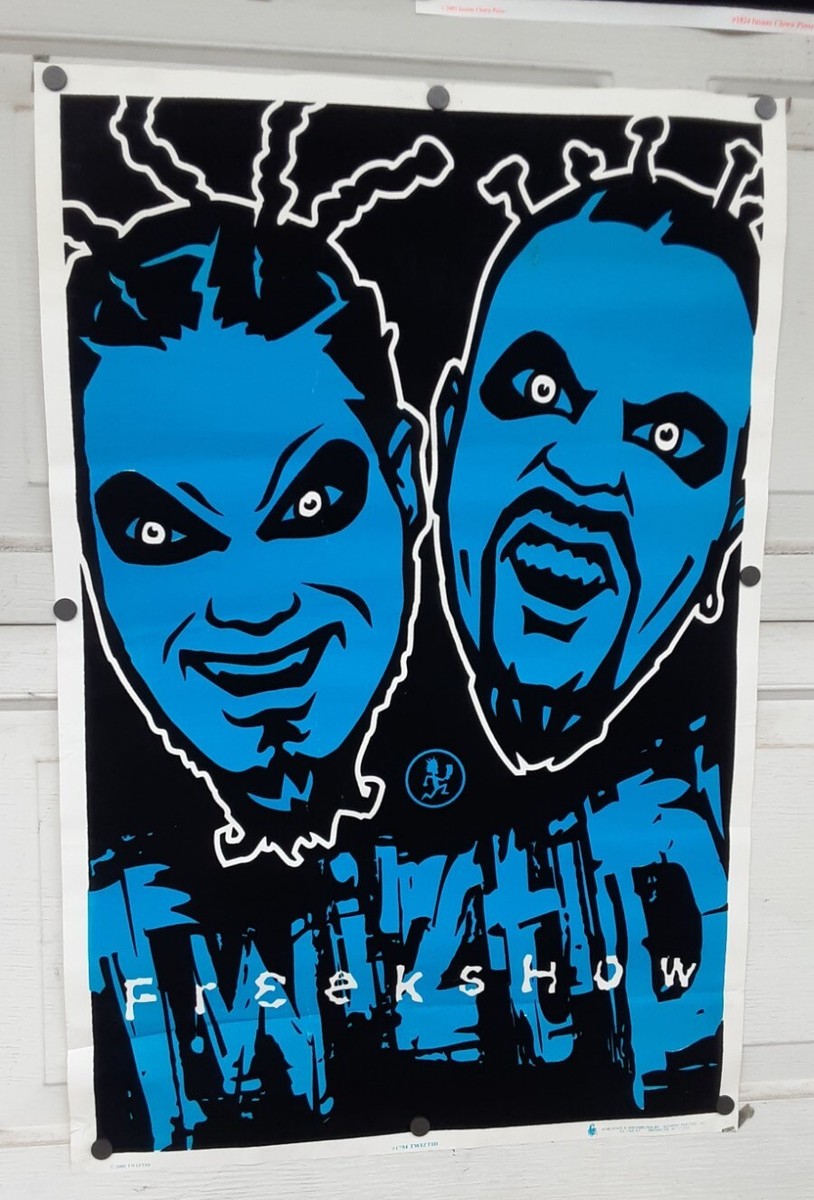 Original Insane Clown Posse Twiztid Flocked Blacklight Posters Lot