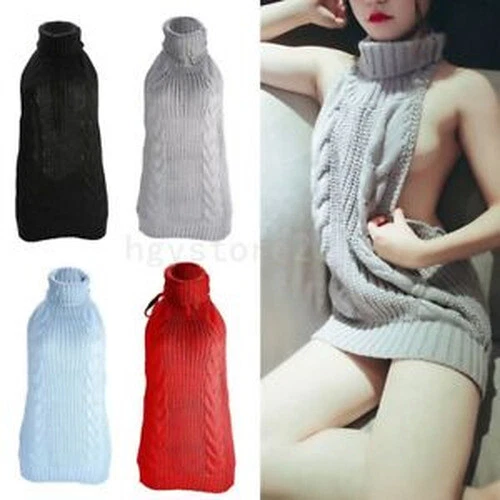 Virgin Killer Pullover Cosplay Sweater Turtleneck Knit Women