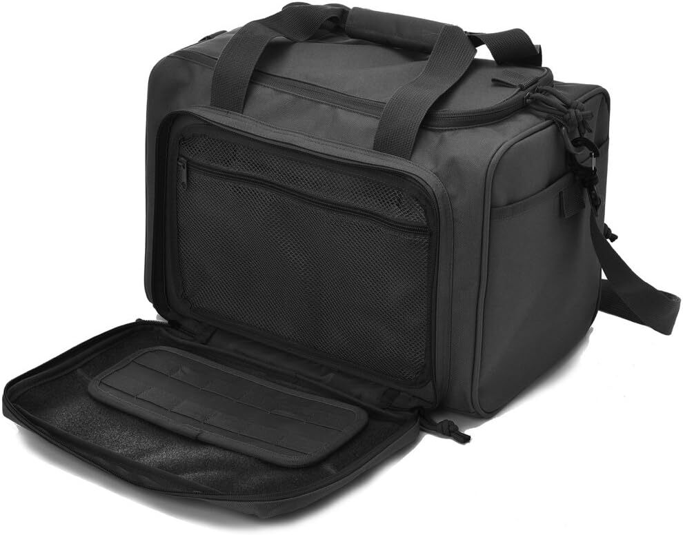AUMTISC Tactical Pistol Range Bag Soft Gun Case For Handguns And Ammo