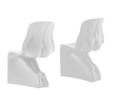 CASAMANIA HIM & HER coppia sedie BIANCHE Design Fabio Novembre