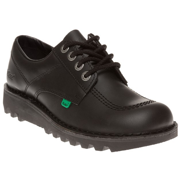 Scarpe Stringate Basse Derby Kickers Kick Lo Core Donna - Pelle Nera Con Suola In Gomma | Stile Classico E Comodo - Foto 6