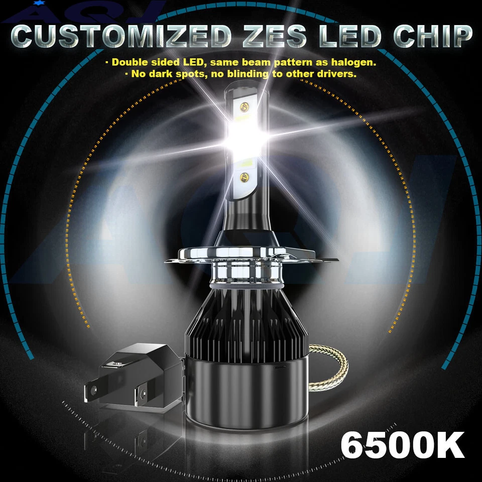 4pcs DOT 5.75"5-3/4 Round LED Headlights Hi/Lo Beam for Chevy El Camino Corvette Foto 4 de 4