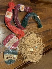 Lot Of 7 Bundles Natural Raffia, Darice Finest Quality, 2 and 4 oz Packages