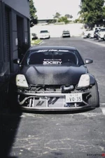 Zociety banner windshield decal white 350 370z