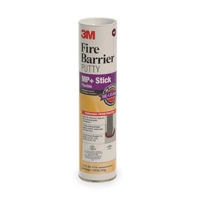 3M Puttystk R Fire Barrier Putty,1.45 X 6In H,Red Brwn