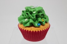 Kurt Adler Christmas Hanging Ornament Foam Cupcake Green Sprinkles NON-EDIBLE