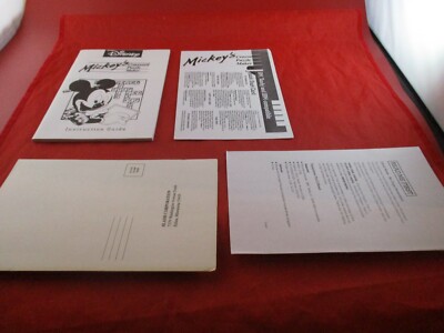 Mickey's Crossword Puzzle Maker IBM Tandy PC Instruction Manual Booklet ONLY