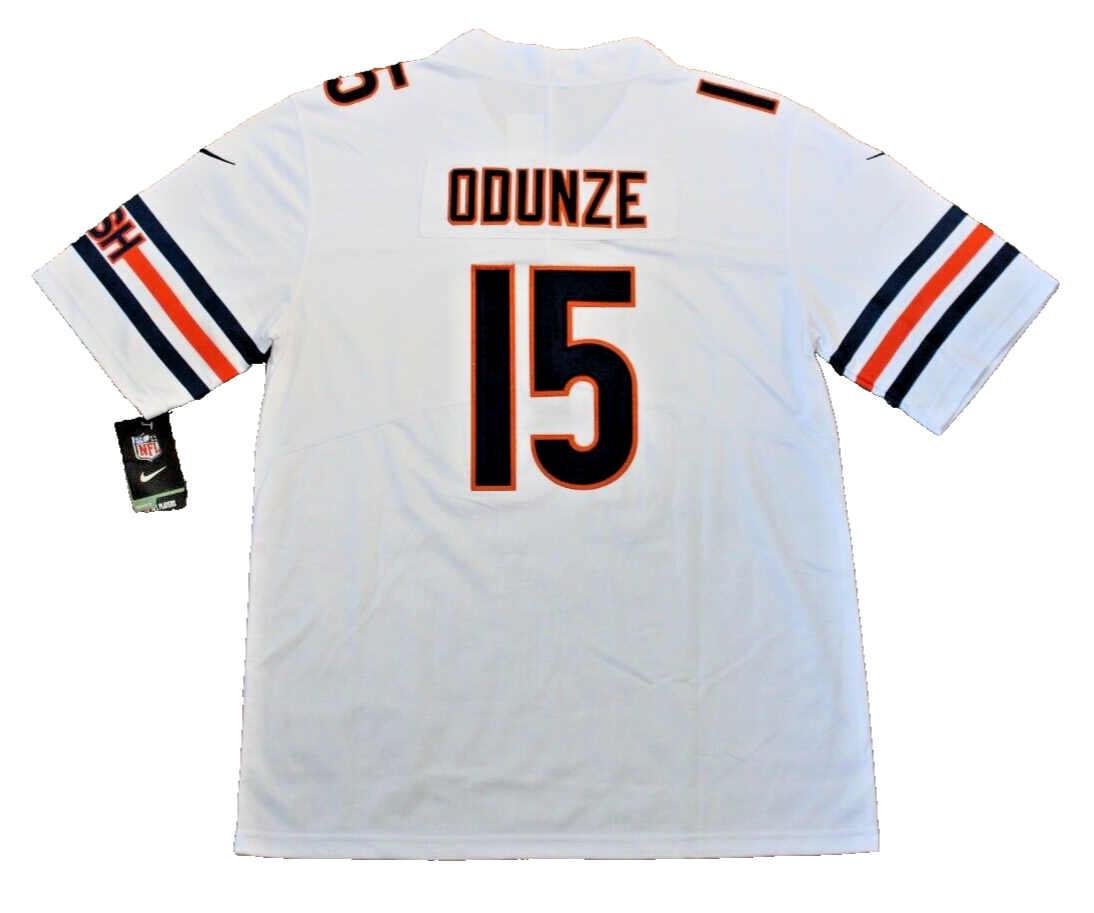 Chicago Bears Rome Odunze #15 Nike White 2024 NFL Draft Official