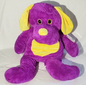 purple stuffed dog