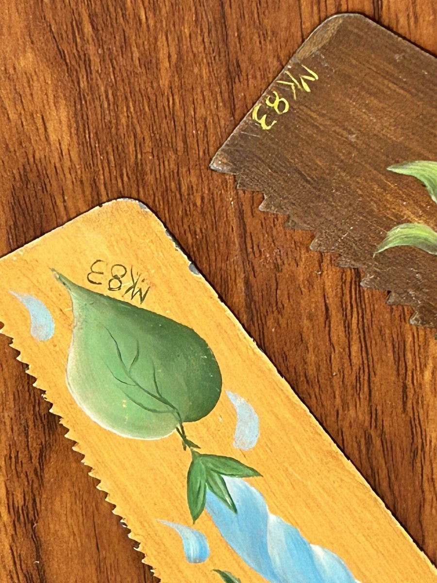 Vintage Painted Hand Saw Set with Flowers and Fruit on them. Great