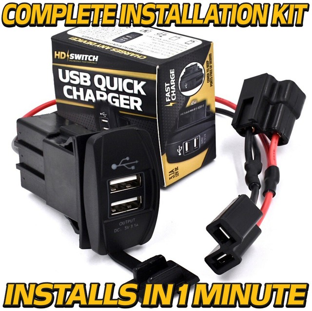 USB Charger Kit Fits ALL John Deere Gator UTV XUV 4x4 4x2 w/Wire