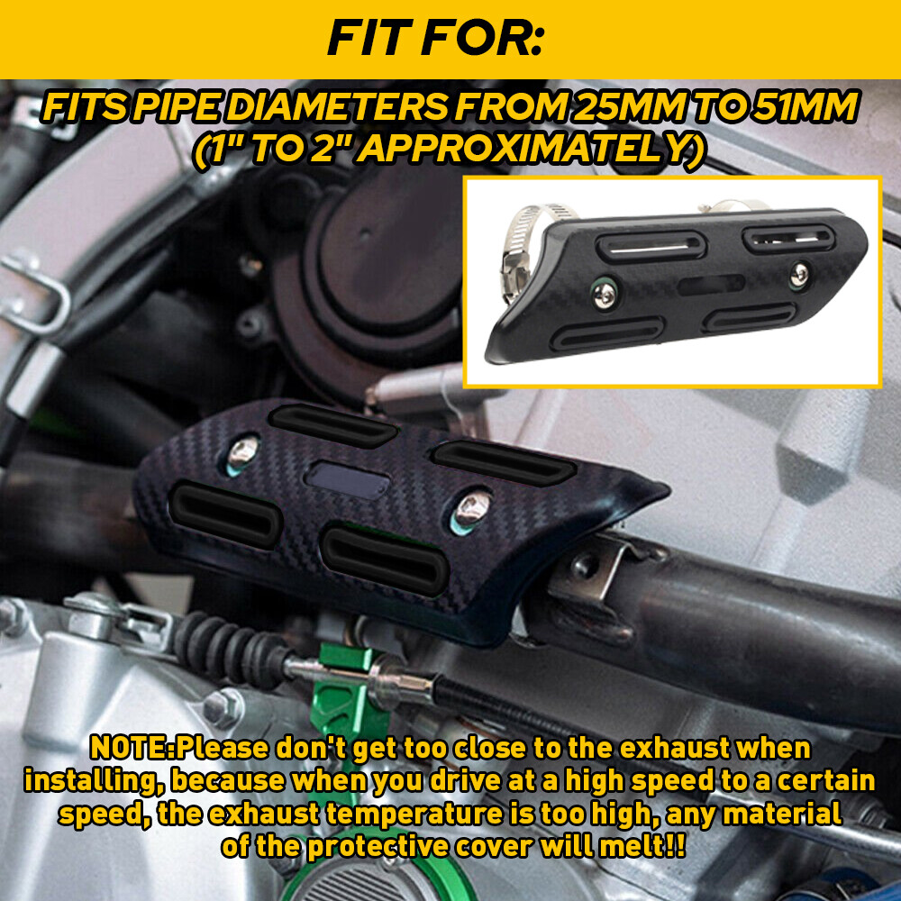 4-Stroke Dirt Bike ATV Pipe Cover Heat Shield Guard Protector For