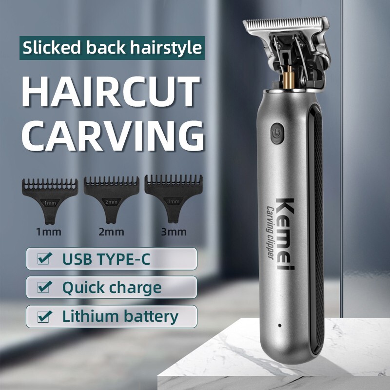 Kemei 10W Power Professional Carving Clipper Hair Trimmer T-Blade