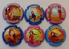 6 BEAUTIFUL BIGAULT CHARLES & JENNY CUVEE MANON CHAMPAGNE CAPSULES REF N°3/3e NEWS