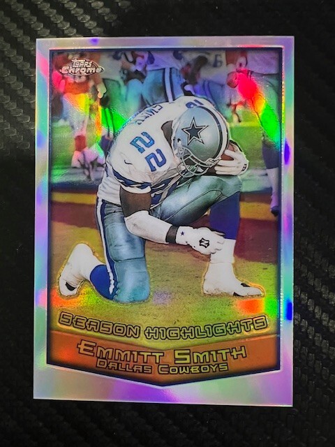 1999 TOPPS CHROME EMMITT SMITH REFRACTOR #128 SP RARE COWBOYS INSERT