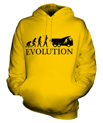 SKIP DRIVER EVOLUTION OF MAN UNISEX HOODIE TOP GESCHENK BAU LKW