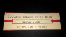 JUKEBOX STRIP (1) ELTON JOHN Goodbye Yellow Brick Road/Young..Blues 45 L@@K!