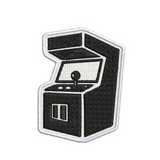 Retro Arcade Game Patch Embroidered Iron-on Applique Clothes Vest Nostalgic