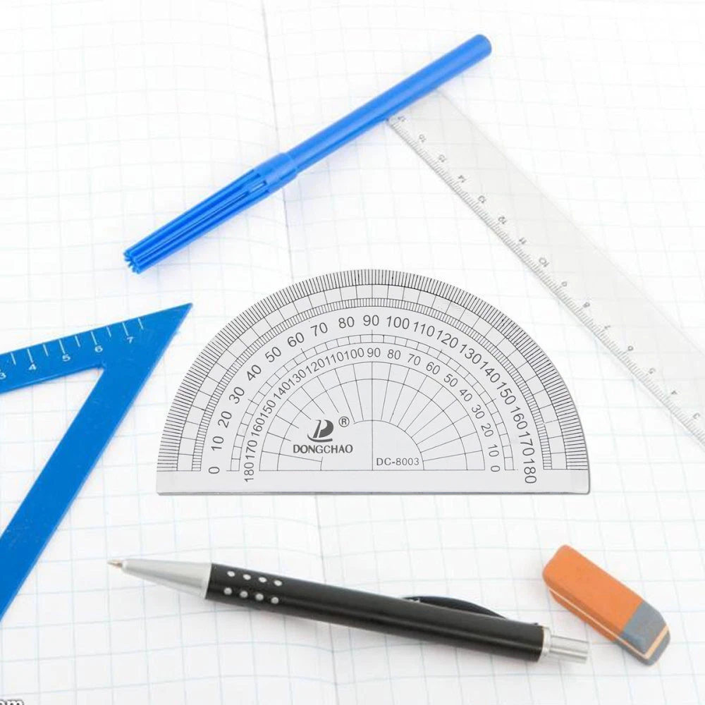 36 Pcs Plastic Protractor Math Precision Tool School Angle Measurement | eBay
