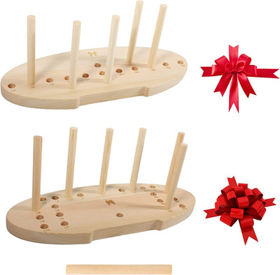 Bow Maker for Ribbon, Holiday Wreaths,Wooden Wreath Bow Maker Tool for Creating 