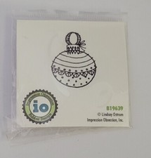 Mini Christmas Ornament Rubber Stamp