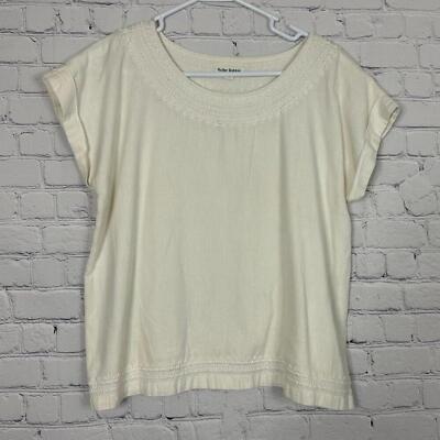 ROLLER RABBIT - White Embroidered Cotton Blouse