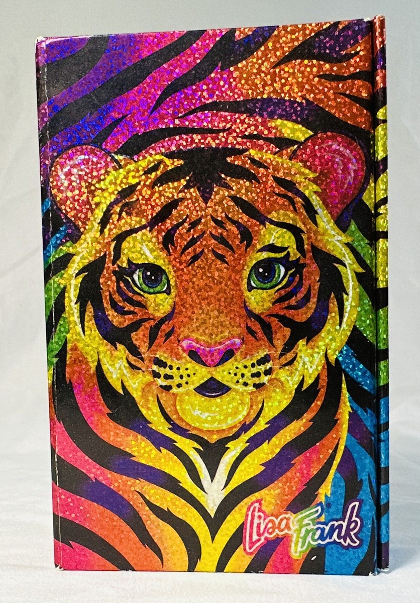 Vintage LISA FRANK Forrest Tiger Rainbow Trifold Flip Out Agenda