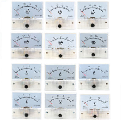 #ad 0 30A DC Ammeter Current 0 300V DC Voltmeter Voltage 85C1 Analog Amp Panel Meter $122.69