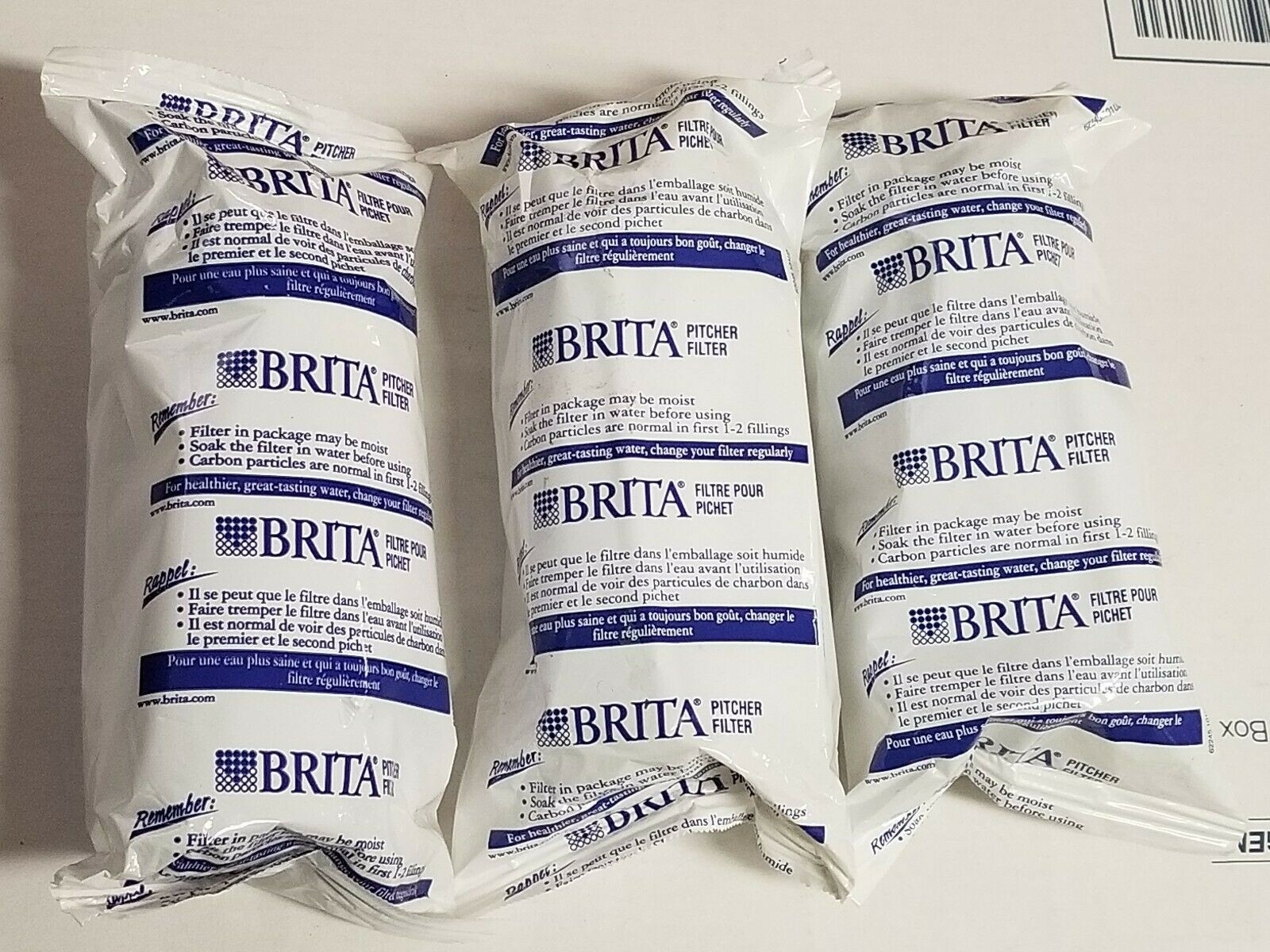 3 PACK NEW BRITA WATER FILTER PITCHER ADVANCED REPLACEMENT FILTERS SEALED I3.3