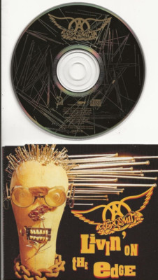 AEROSMITH LIVIN ON THE EDGE/DON'T STOP/FLESH UK CD SINGLE, MINT CONDITION