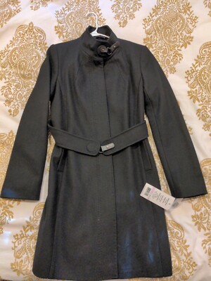 Via Spiga Asymmetrical Wool Pea Belted NWT MSRP $290 size  SALE!