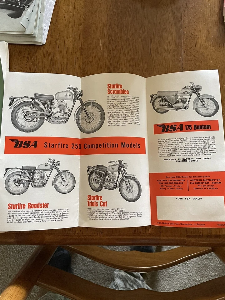 BSA Vintage Motorcycle Workshop Manual And BSA Advertisement Foldout - Image 4 of 4